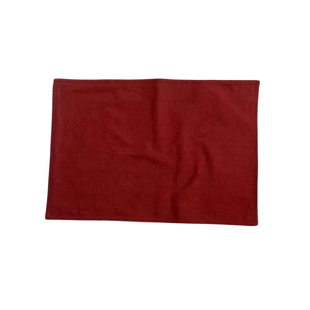 Thanksgiving Pilgrim Plaid Placemats Set of 4 Red Black Cream Autumn Decor